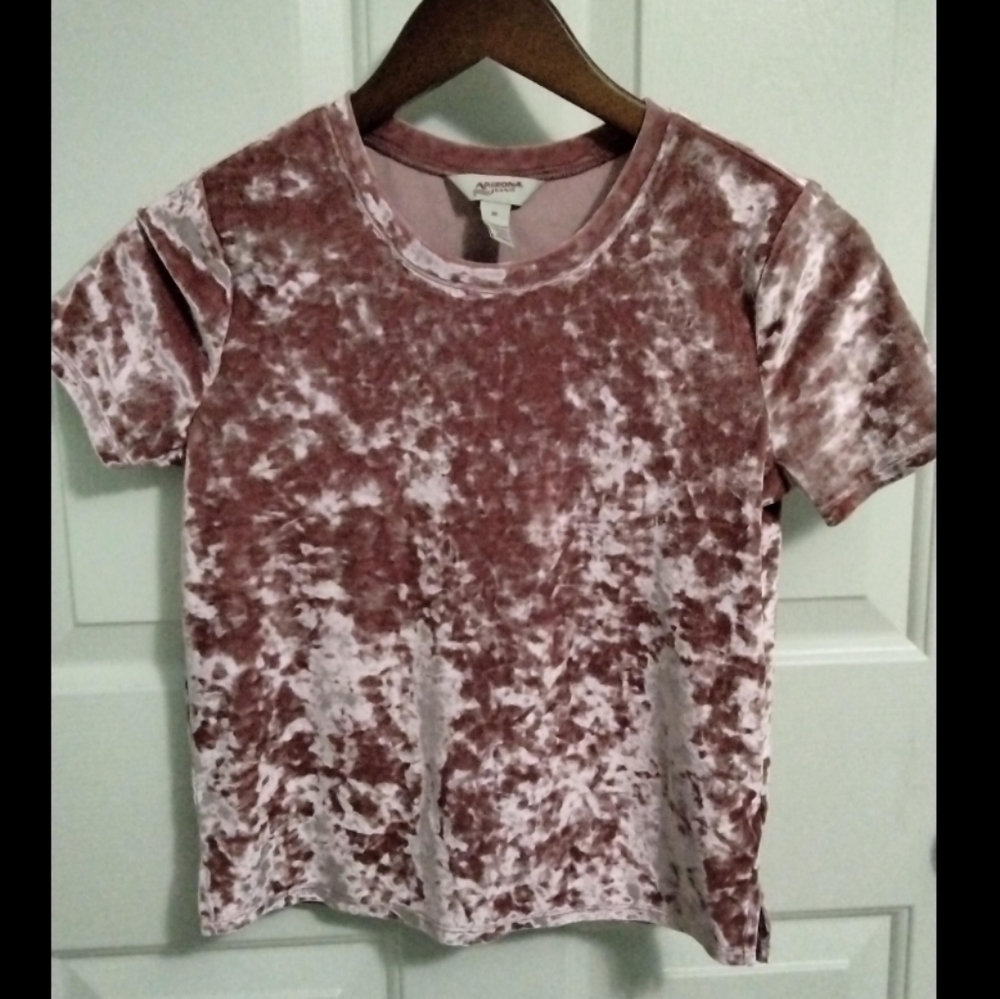 Pink velvet t-shirt
